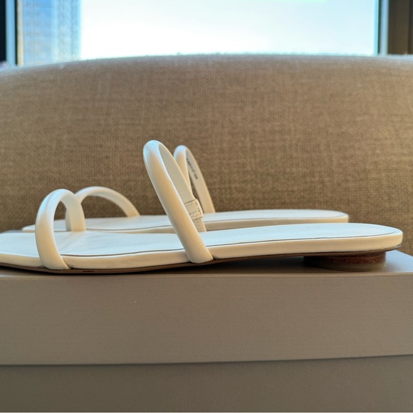 Everlane Ivory Double-Strap Square-Toe Slide Sandals size 7.5 new - Picture 4 of 5